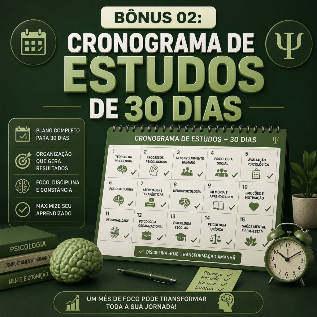 Bônus 02 - Cronograma de Estudos de 30 dias