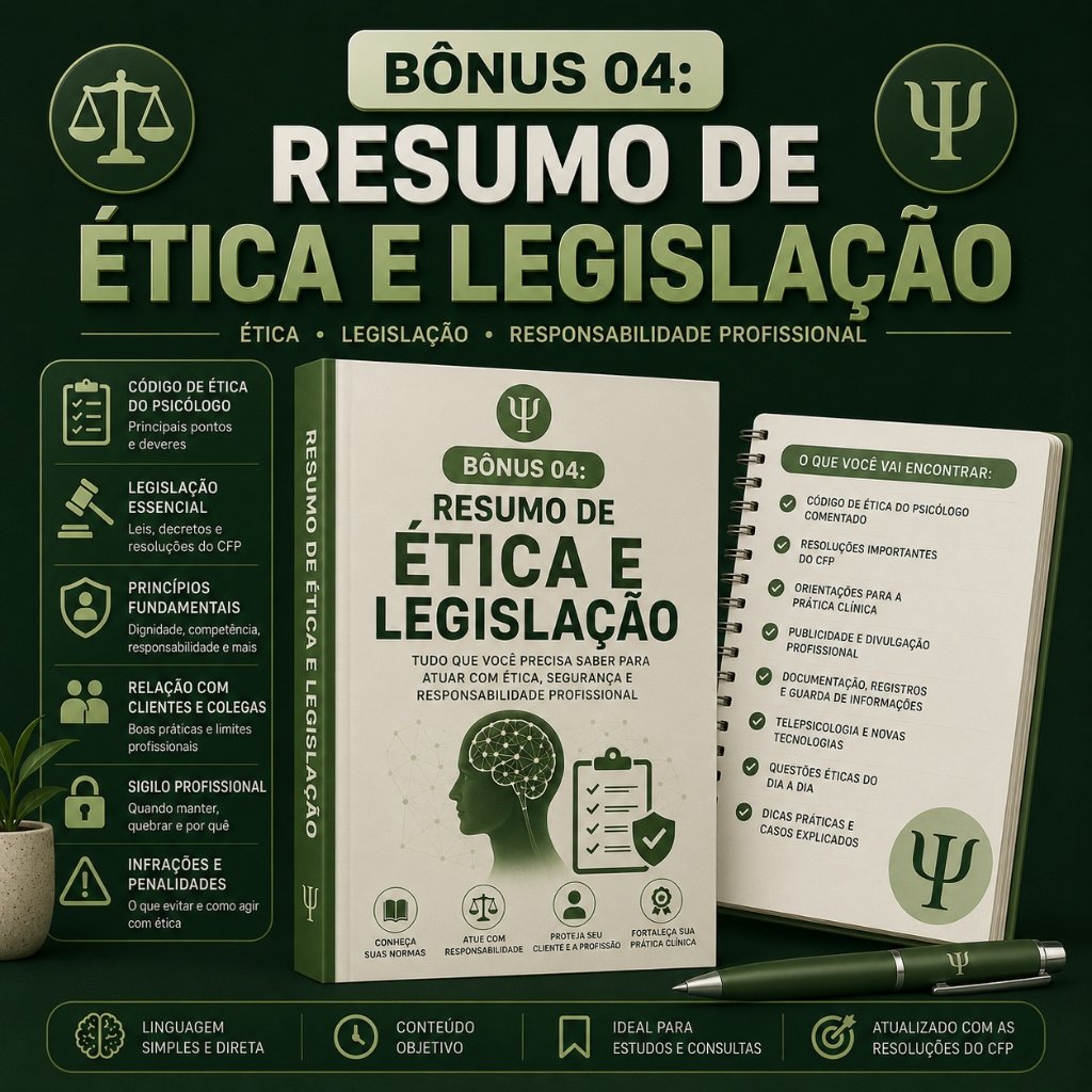 Bônus 04 - Resumo de Ética e Legislação do Psicólogo